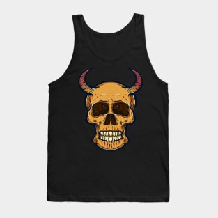 Skull head with horn Tank Top